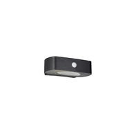 AUßENWANDLEUCHTE BILBAO 21,5/6/15,5 cm   - Schwarz, Design, Kunststoff (21,5/6/15,5cm)