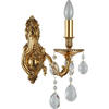 KRISTALL-WANDLEUCHTE 27/42 cm   - Goldfarben, LIFESTYLE, Metall (27/42cm) - Glandor