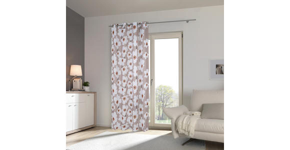 ÖSENVORHANG halbtransparent  - Taupe, Design, Textil (140/245cm) - Esposa