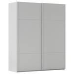SCHWEBETÜRENSCHRANK 162/223/68 cm 2-türig Grau  - Grau, KONVENTIONELL, Holzwerkstoff/Metall (162/223/68cm) - Novel