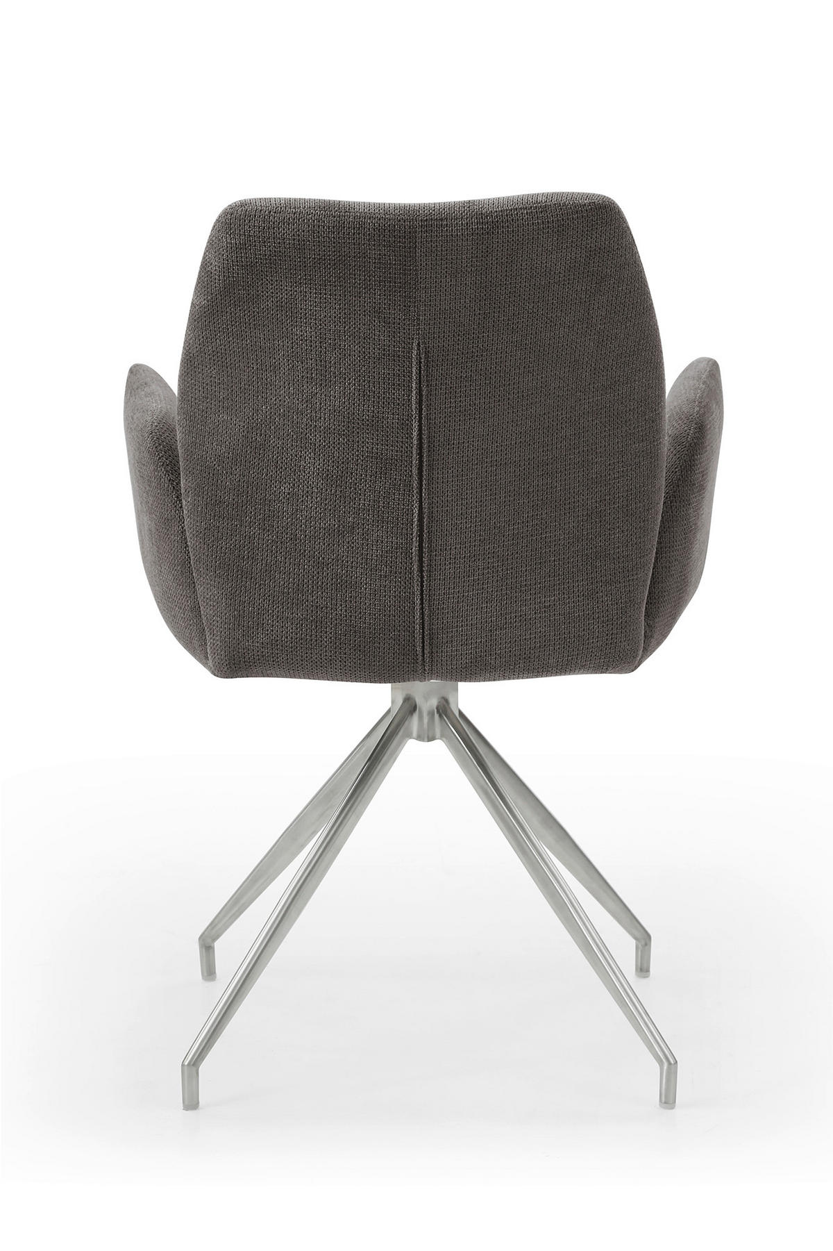OTOČNÁ STOLIČKA, štruktúra, tmavosivá - strieborná/tmavosivá, Modern, kov/textil (60/89/62cm) - Livetastic