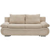 SCHLAFSOFA  mit Bettfunktion erhältlich Cord Hellgrau, Beige  - Chromfarben/Beige, Design, Textil/Metall (200/78/90cm) - Venda
