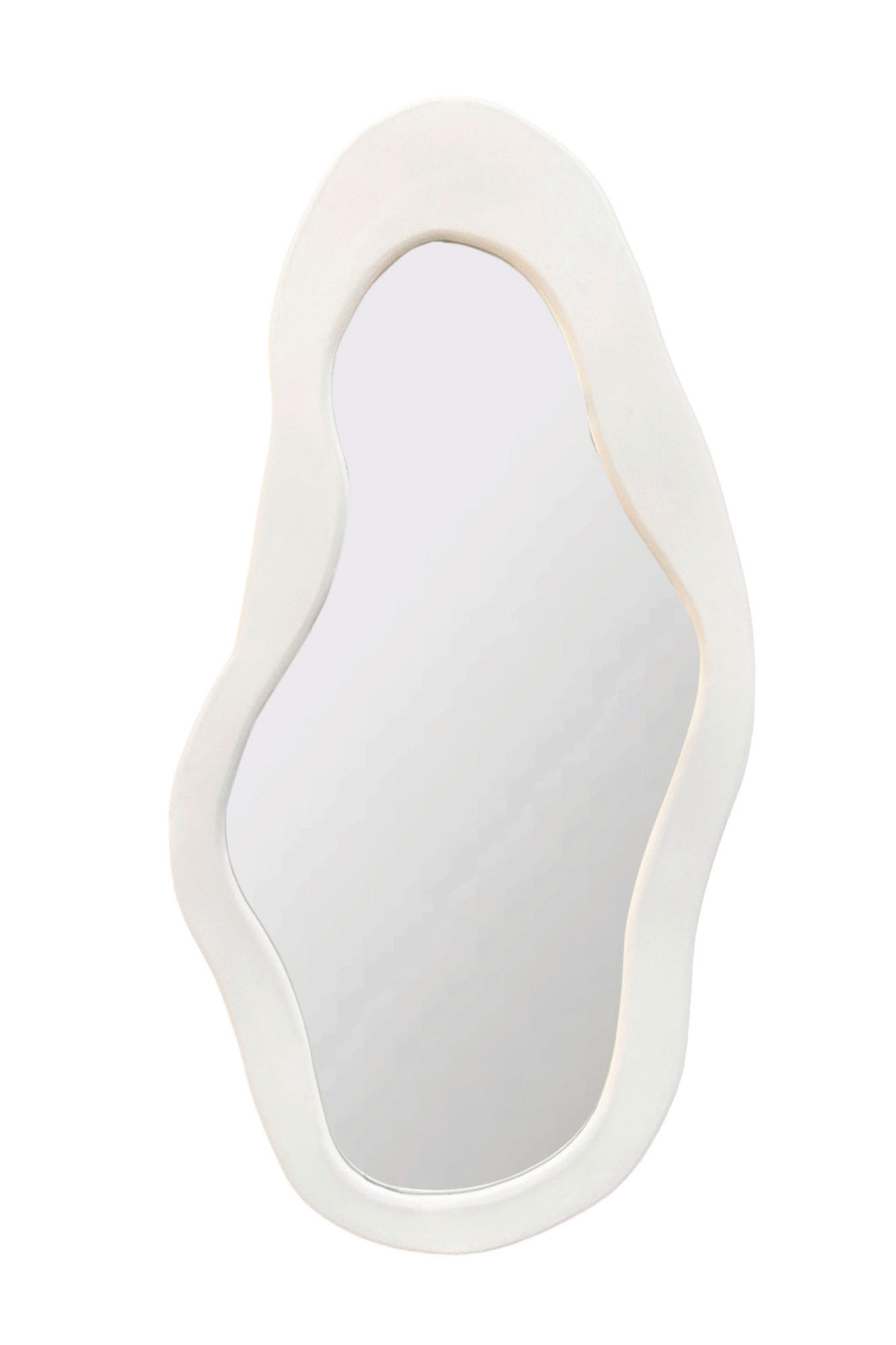 SPIEGEL 62/120/3 cm    in wellenförmig  - Weiß, Design, Glas/Holzwerkstoff (62/120/3cm) - MID.YOU