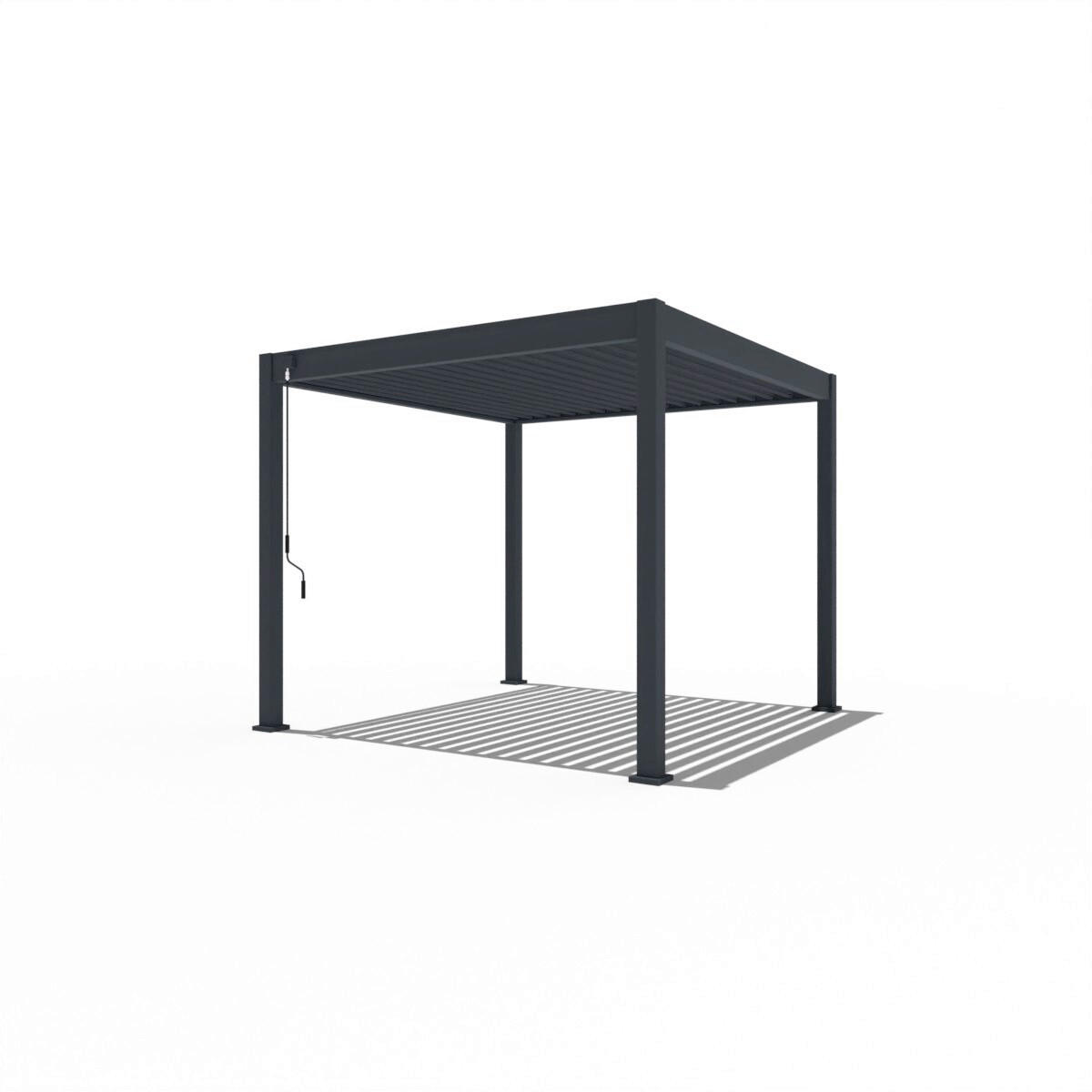 PERGOLA 300/300/255 cm   - Graphitfarben, Basics, Metall (300/300/255cm) - Gardenson