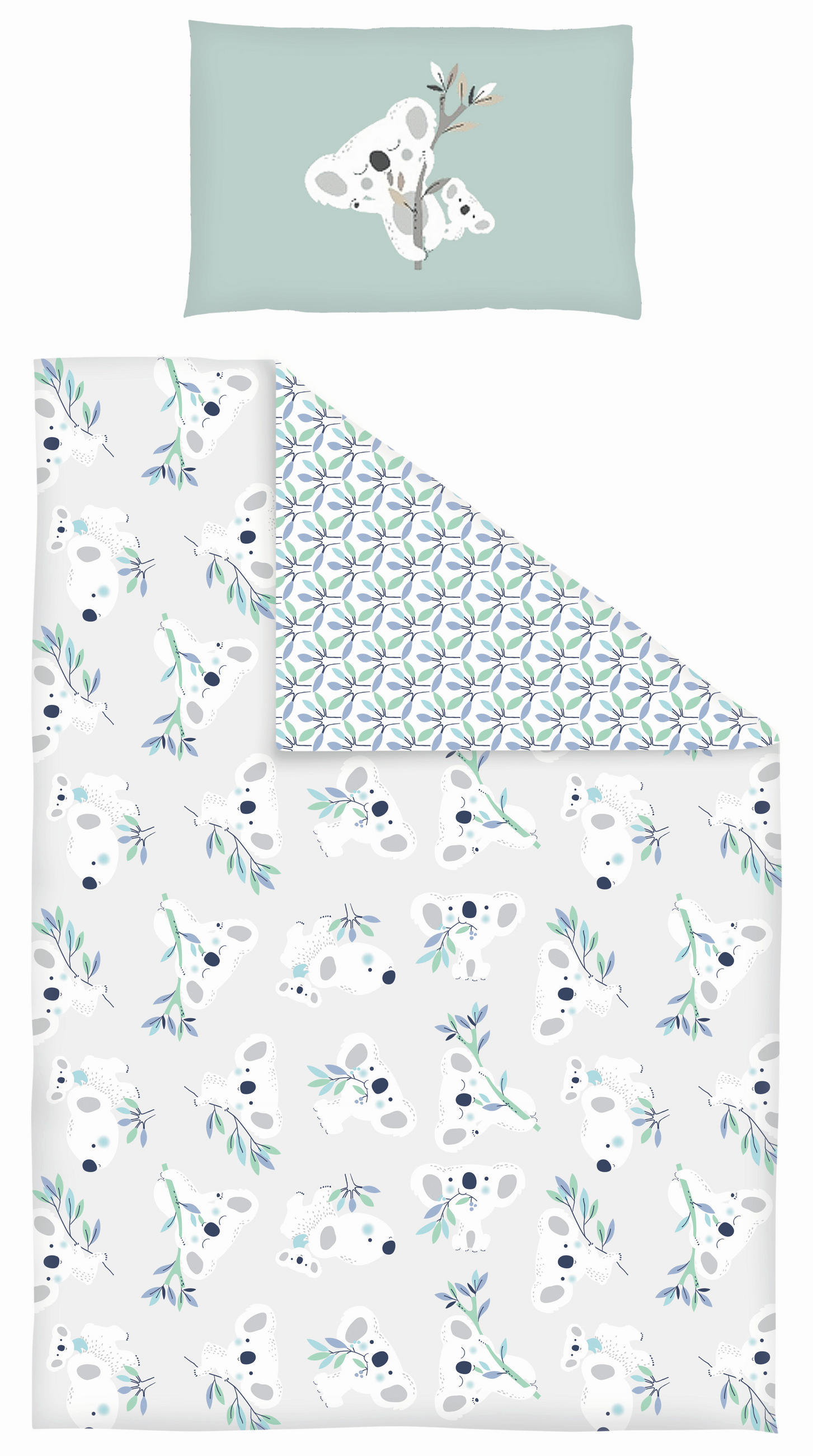 SET ZA KREVETAC  100/135 cm    - siva/zelena, Osnovno, tekstil (100/135cm) - Patinio