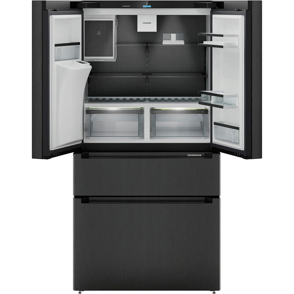 FRENCH-DOOR MBBSDI9528  - Schwarz, Basics, Glas/Metall (90,6/180,5/74,5cm) - Liebherr