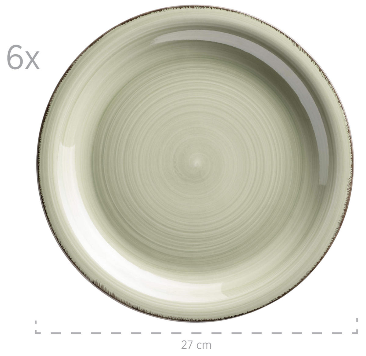 KOMBISERVICE 30-teilig Lumaca  - Olivgrün, Basics, Keramik (60/32/32cm) - Mäser