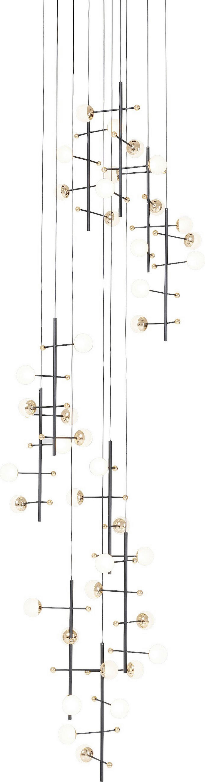 HÄNGELEUCHTE TRAPEZ 280 64/280 cm  - Goldfarben, Design, Kunststoff (64/280cm) - Kare-Design