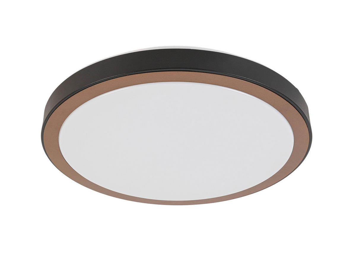 LED PLAFONJERA - bela/crna, Osnovno, metal/plastika (39/8cm) - Novel