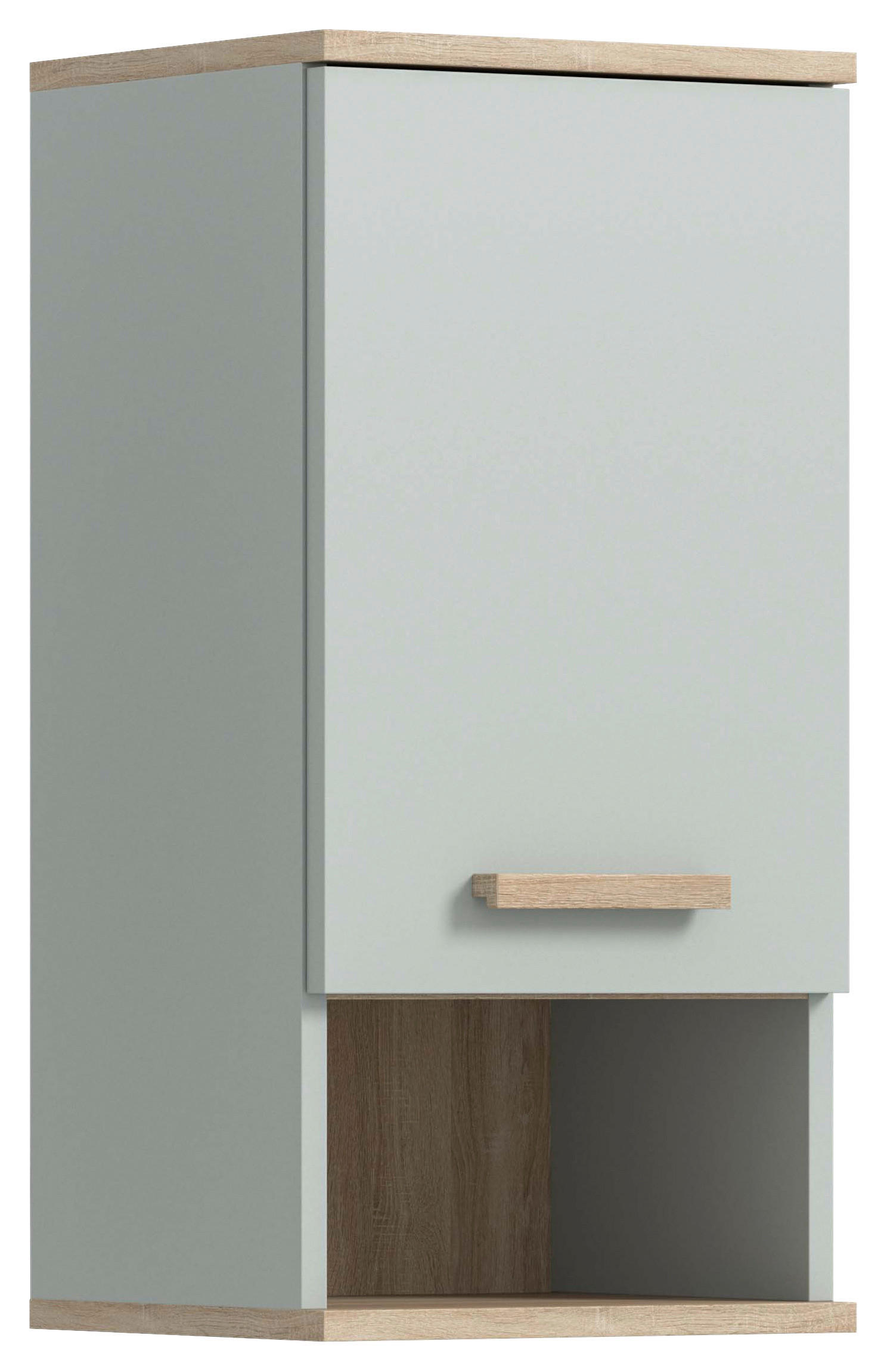 HÄNGESCHRANK 34/68/28 cm  - Graugrün/Eiche San Remo, MODERN, Holzwerkstoff/Kunststoff (34/68/28cm) - MID.YOU
