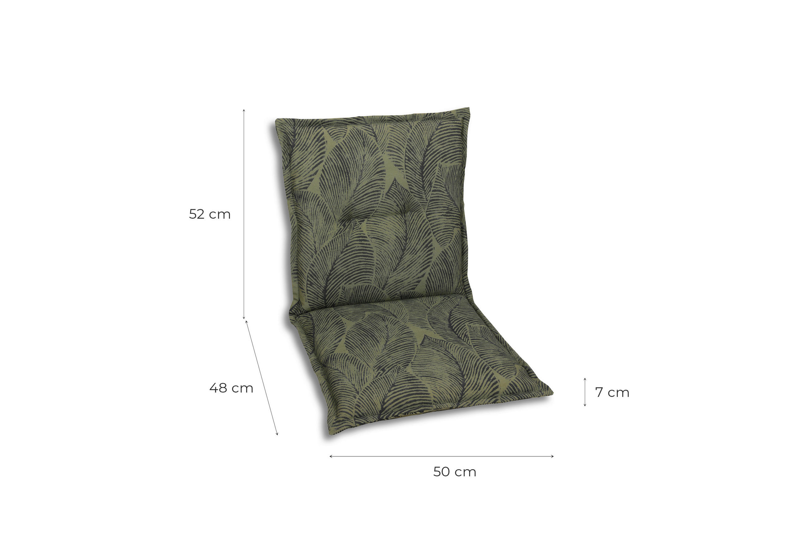 SESSELAUFLAGENSET Blätter  - Grün, Basics, Textil (50/7/100cm)