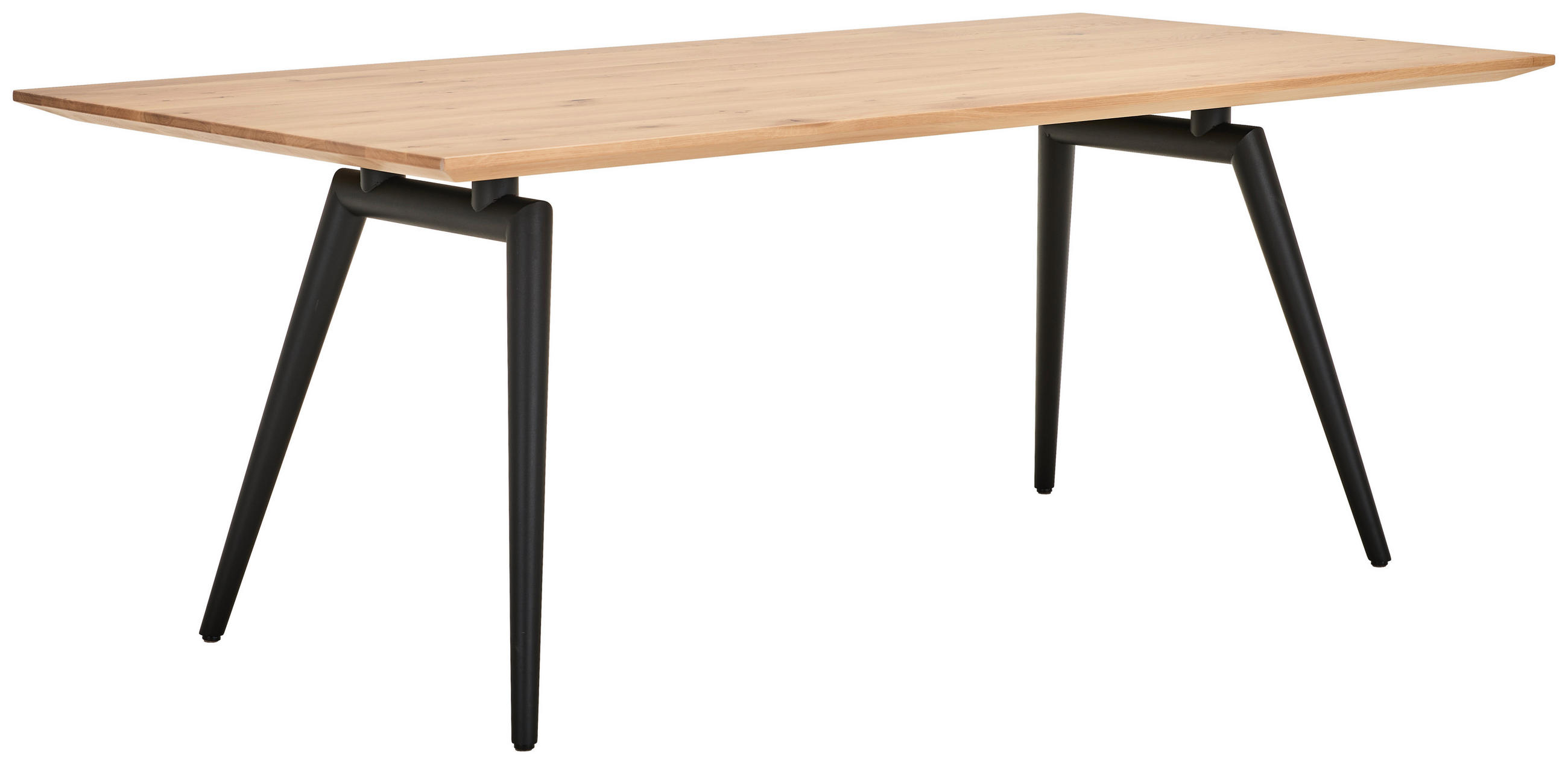 ESSTISCH 200/100/75 cm Echtholz  Holz, Metall Variantenauswahl rechteckig Schwarz, Eichefarben  - Eichefarben/Schwarz, Design, Holz/Metall (200/100/75cm) - Joop!