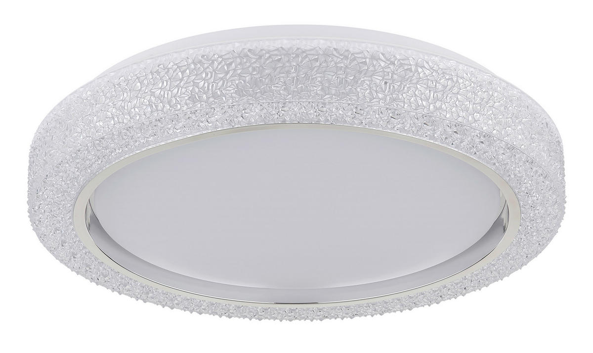 STROPNÍ LED SVÍTIDLO, 40/8 cm  - čiré/opál, Konvenční, kov/plast (40/8cm) - Globo