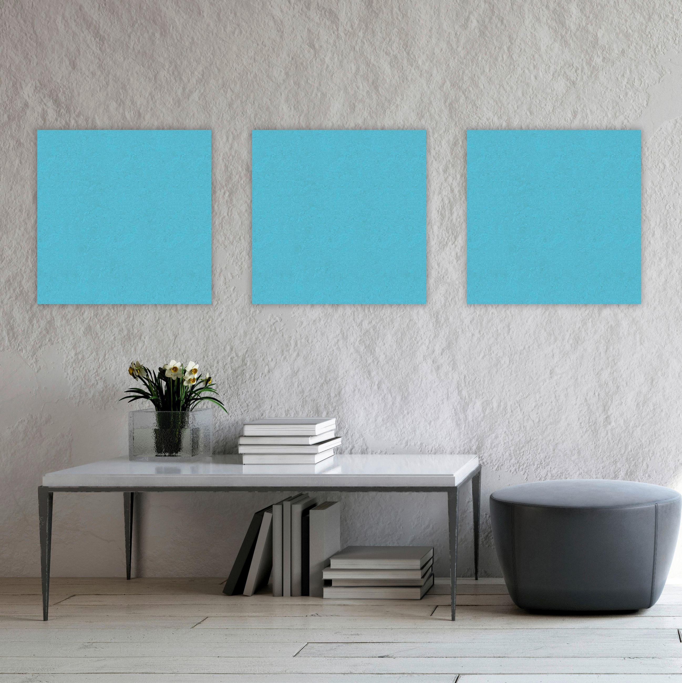 AKUSTIKPANEEL Modular Wall System rPet 52/52/0.6 cm  - Hellblau, MODERN, Kunststoff (52/52/0.6cm) - Jangal
