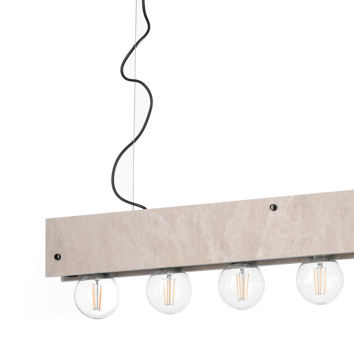 HÄNGELEUCHTE 100/9/150 cm   - Schwarz/Grau, Natur, Metall (100/9/150cm)