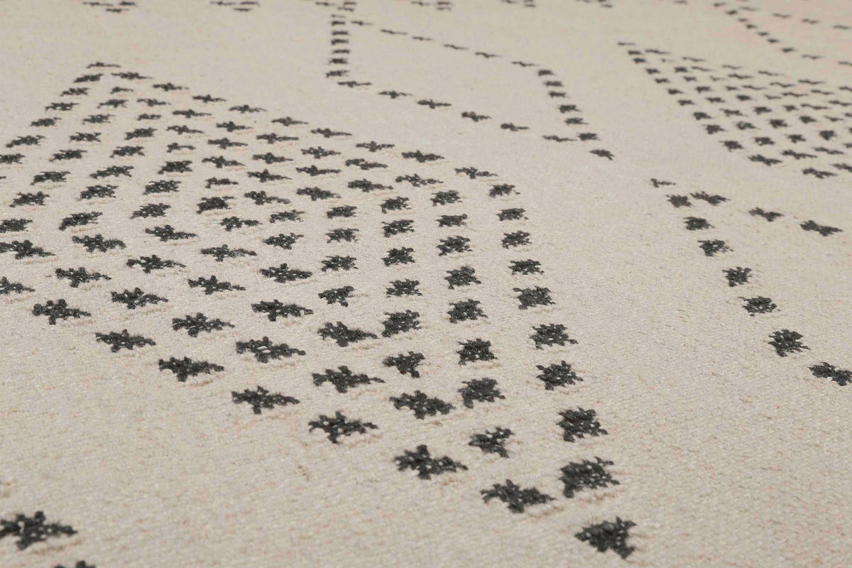 HANDWEBTEPPICH 80/150 cm Belmont Dunkelgrau, Beige rechteckig  - Dunkelgrau/Beige, Design, Textil (80/150cm)