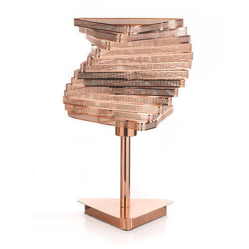 STOLNÁ LAMPA, E27, 25/40 cm  - medená, Design, kov (25/40cm)