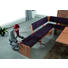ECKBANKGRUPPE Lederlook Kernbuche furniert Buchefarben - Buchefarben, Design, Holz/Textil (150/190cm) - Novel