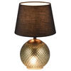 STONA LAMPA - zelena/crna, Osnovno, staklo/tekstil (18/29cm) - Novel
