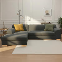 ECKSOFA TINOS Anthrazit Webstoff  - Beige/Anthrazit, Basics, Textil (273/157cm) - MID.YOU