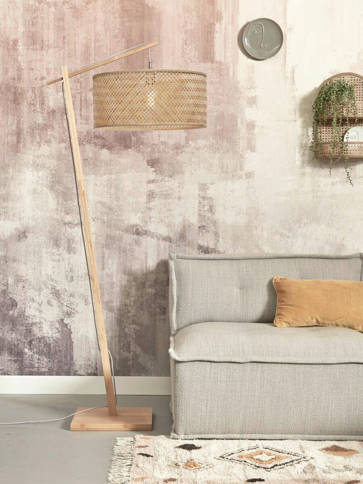 STOJACÍ LAMPA, 75/50/176 cm - přírodní barvy, Trend (75/50/176cm) - Good & Mojo