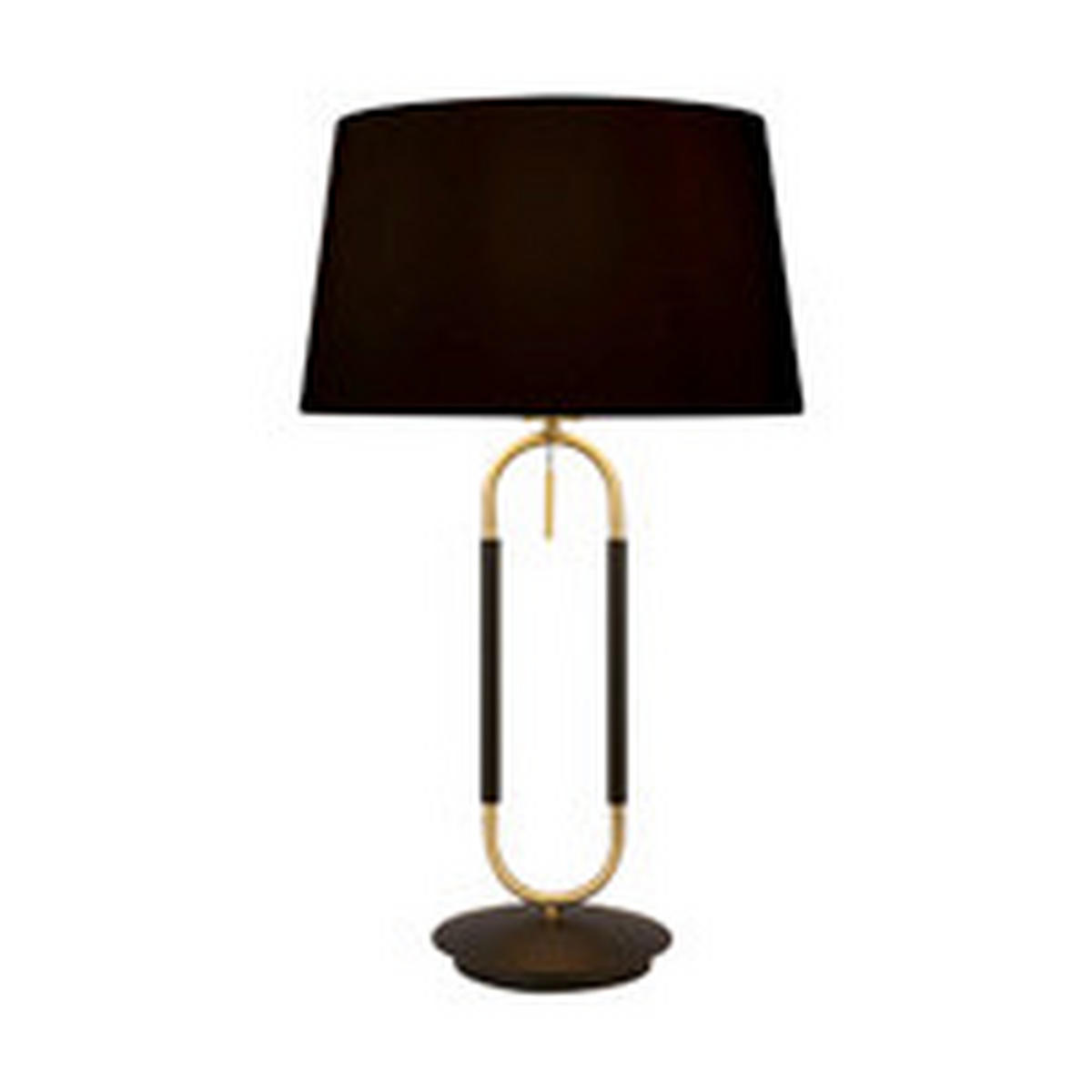 TISCHLEUCHTE Jazz 37/37/63 cm   - Messingfarben/Schwarz, LIFESTYLE, Textil/Metall (37/37/63cm) - Searchlight