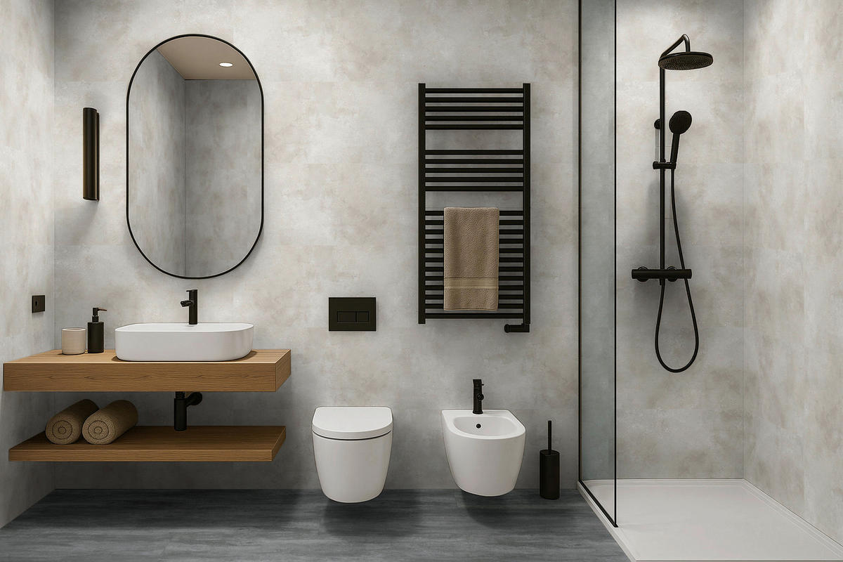 WANDPANEEL Revêt Design-Wandfliesen 3 Stück Beige  - Beige, MODERN, Kunststoff (120/60/0,37cm)