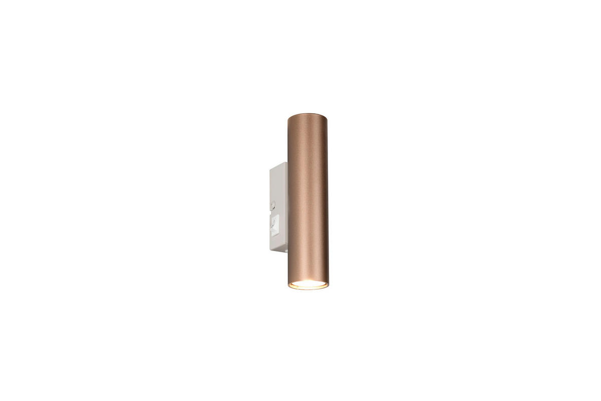 WANDLEUCHTE Taryn 4/18/7 cm   - Braun, Design, Metall (4/18/7cm)