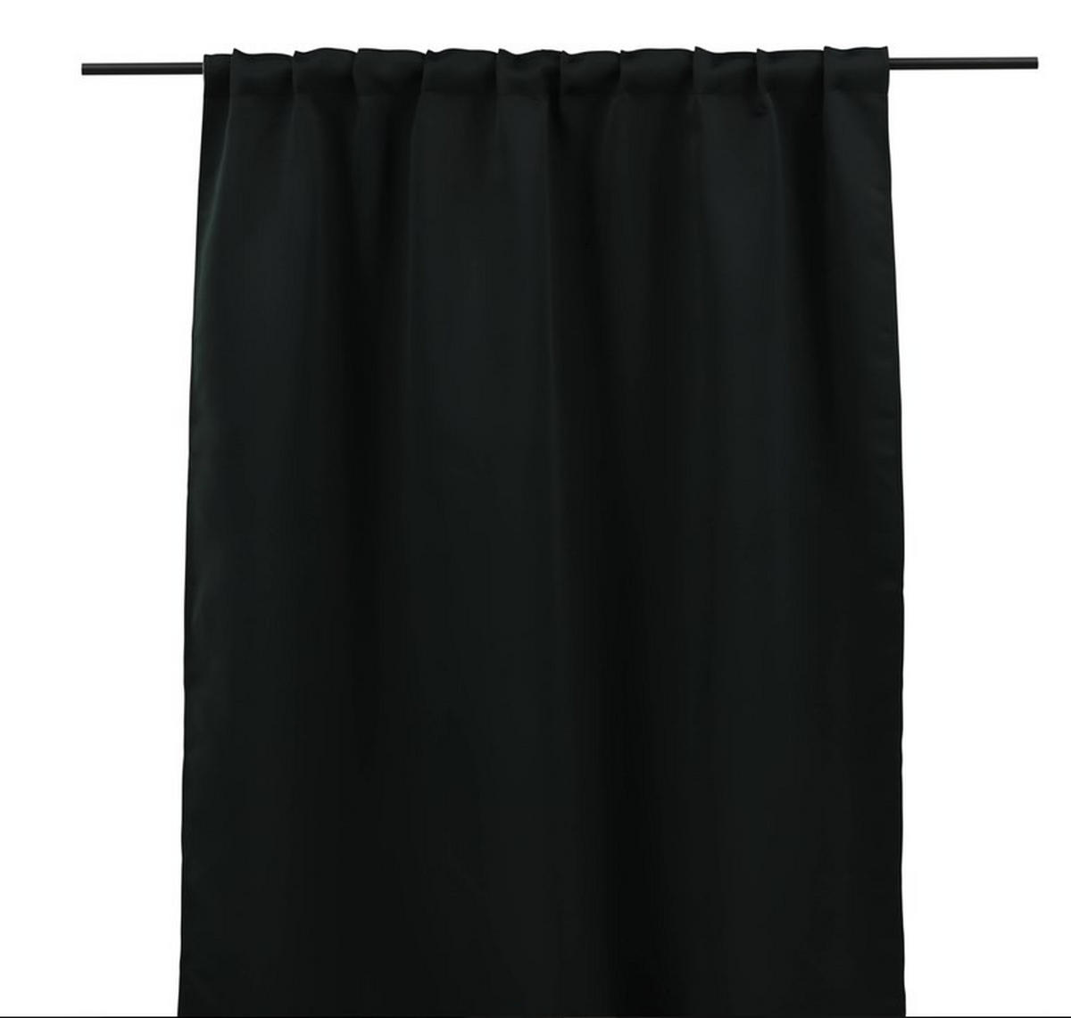 GARDINLÄNGD mörkläggning  - svart, Basics, textil (135/240cm)