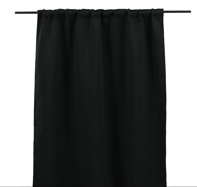 GARDINLÄNGD mörkläggning svart /135/240 cm