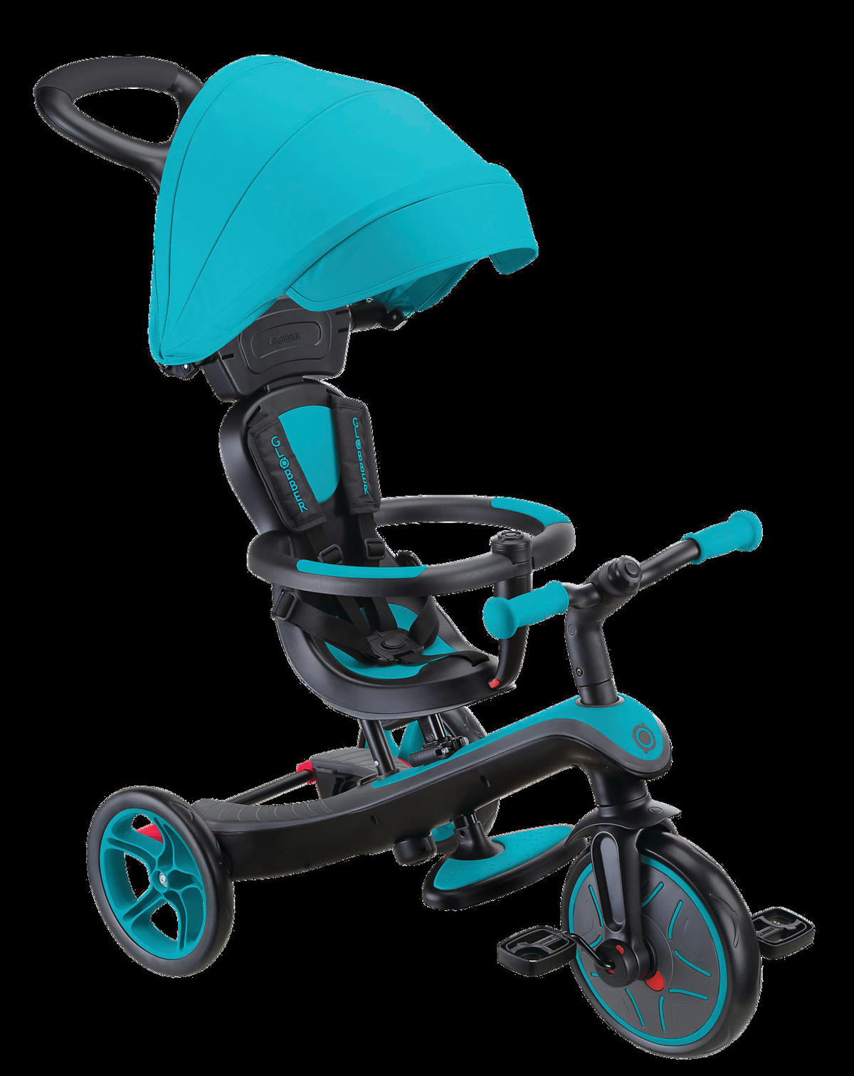 DREIRAD EXPLORER TRIKE 4in1  - Türkis, Basics, Kunststoff (95/47/97,5cm) - GLOBBER