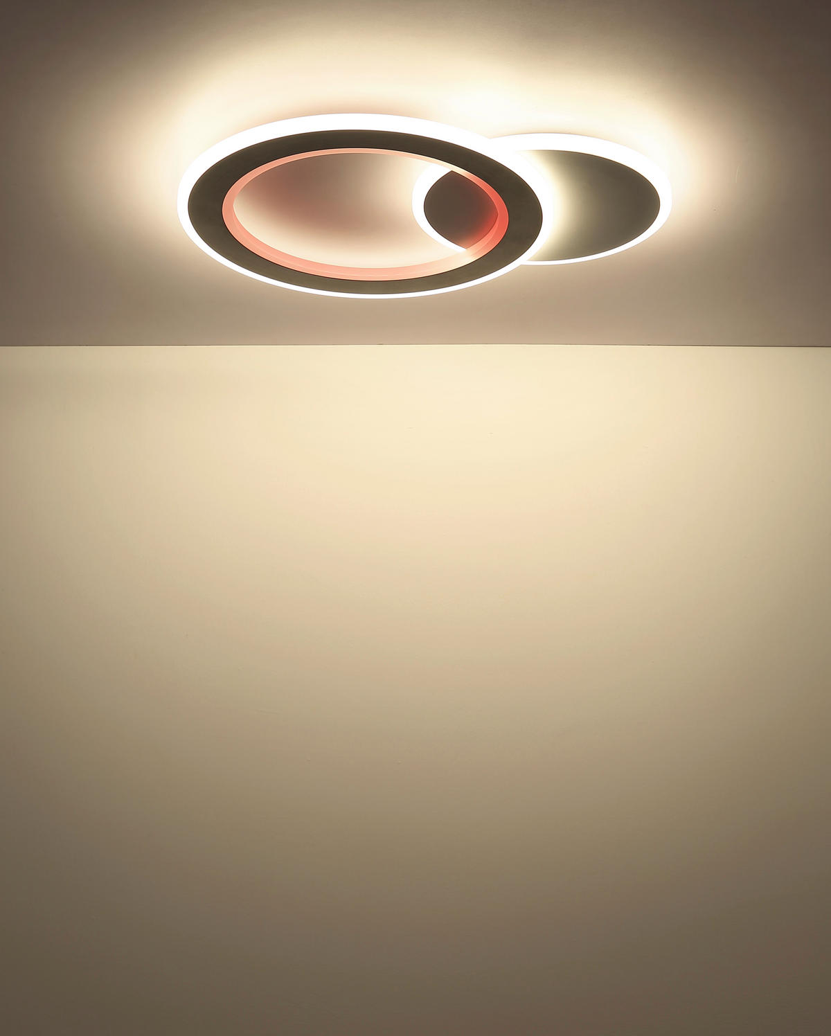 LED-DECKENLEUCHTE 51/38/4 cm   - Hellgrau/Schwarz, Design, Kunststoff/Metall (51/38/4cm) - Globo