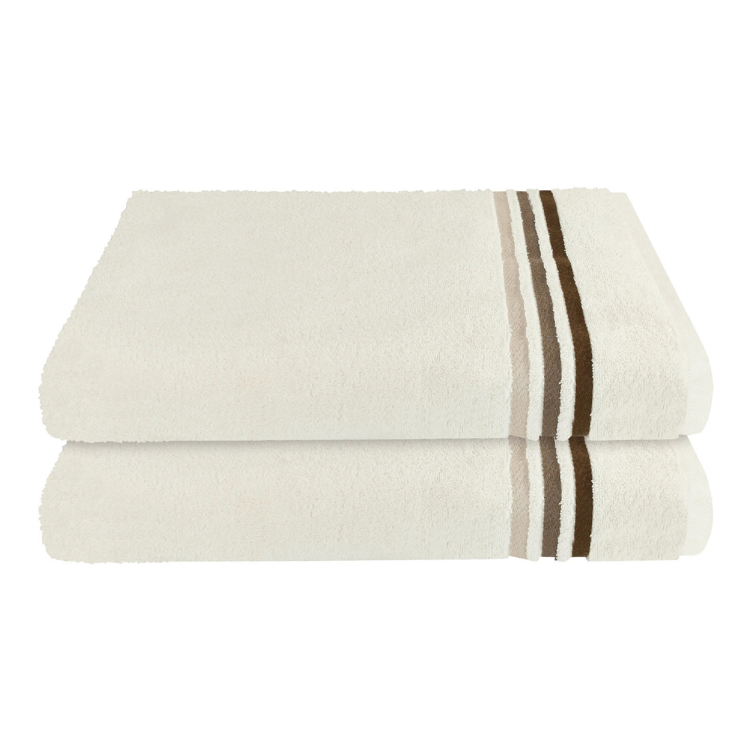 DUSCHTUCHSET Creme 2-teilig  - Creme, Basics, Textil (70/140cm)