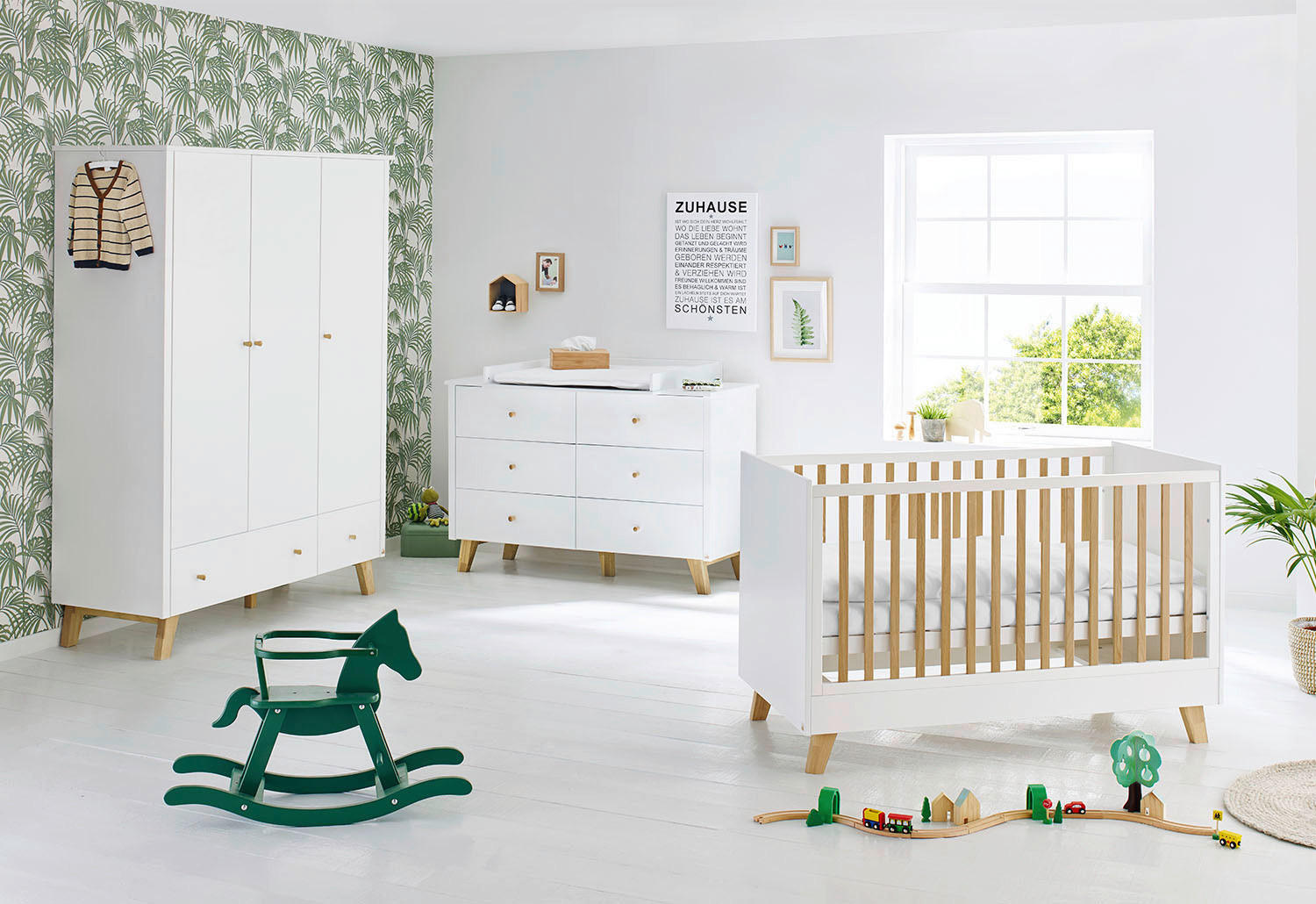 BABYZIMMER PINOLINO PAN  - Eichefarben/Weiß, Design, Holzwerkstoff - Pinolino