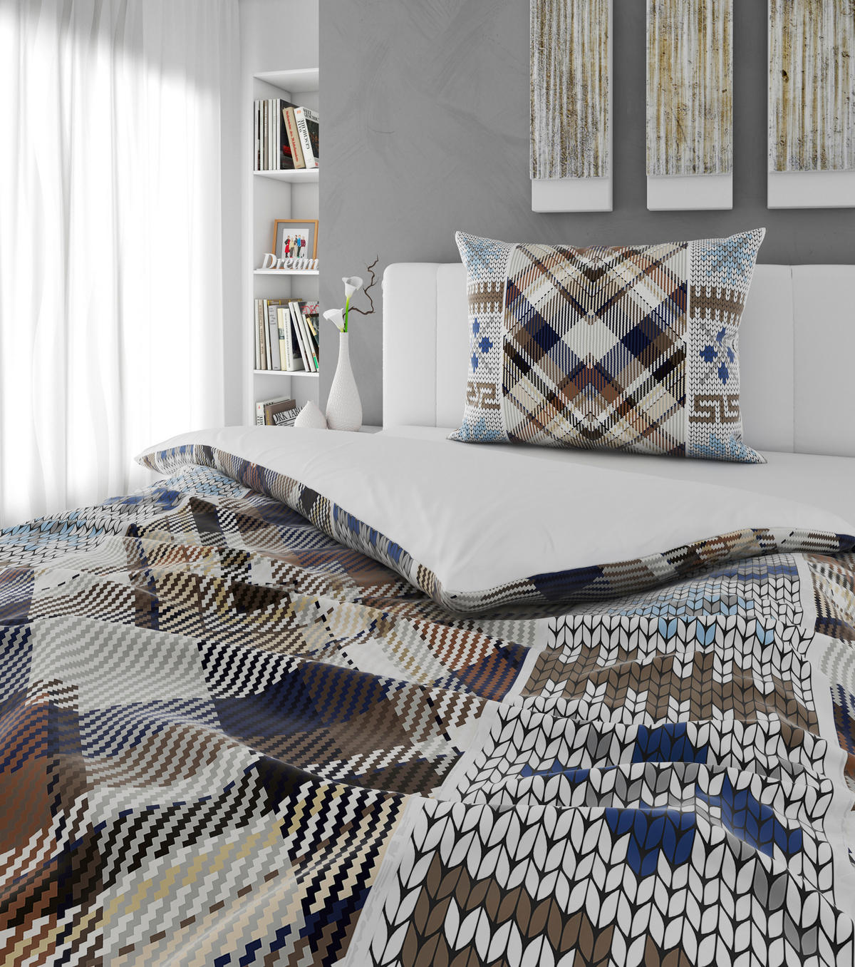WENDEBETTWÄSCHE Satin 140/200 cm  - Multicolor, Textil (140/200cm) - Esposa