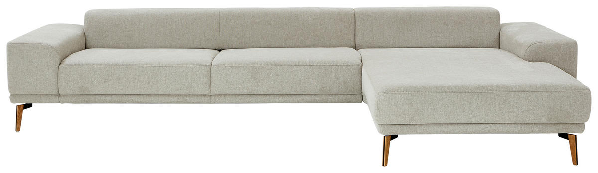 HÖRNSOFFA i flatväv ecru  - skogsek/ecru, Design, metall/trä (334/193cm) - Beldomo Comfort