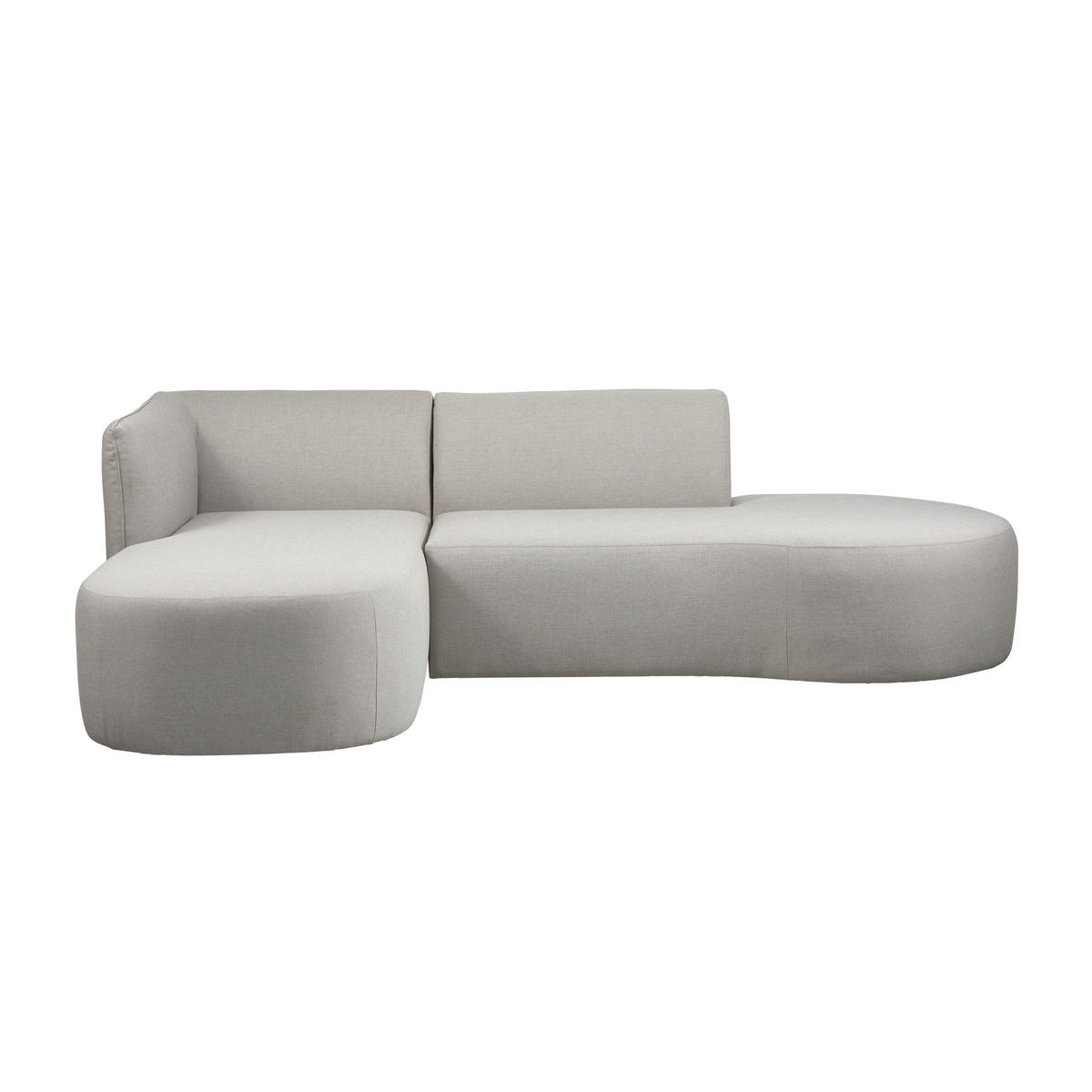 LOUNGEGARNITUR 168/258 cm Aluminium  - Sandfarben, MODERN, Textil/Metall (168/258cm) - Livetastic