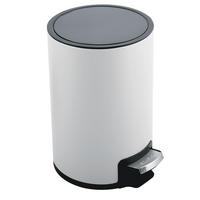 TRETEIMER 5 L  - Schwarz/Weiß, KONVENTIONELL, Kunststoff/Metall (20/25/30cm) - Spirella
