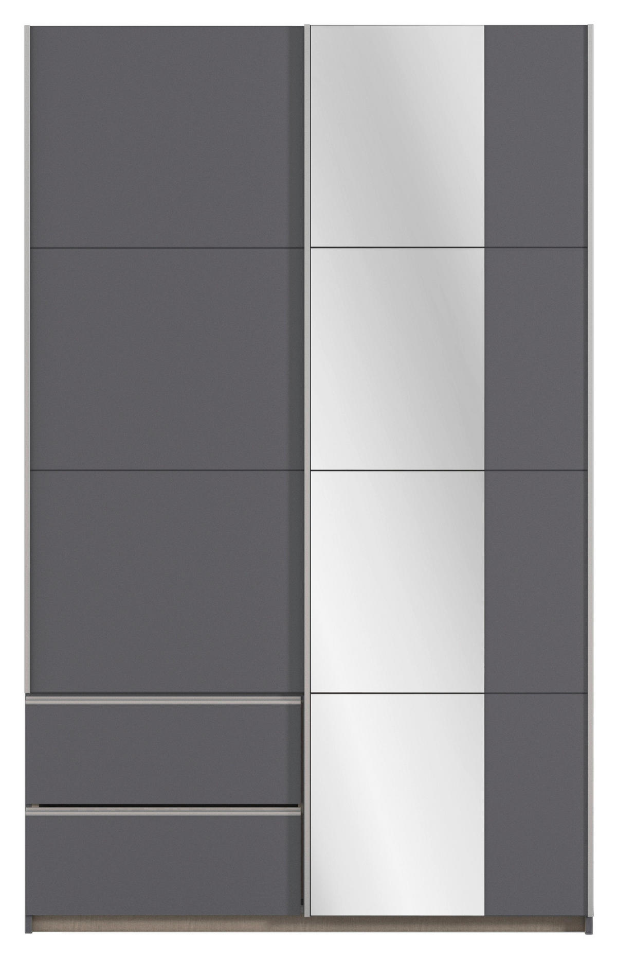 SCHWEBETÜRENSCHRANK in Grau  - Alufarben/Grau, Modern, Holzwerkstoff (131/210/59cm) - Rauch Möbel