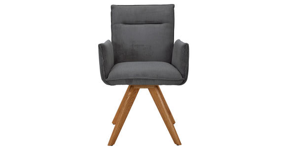 ARMLEHNSTUHL in Holz, Textil Anthrazit - Wildeiche/Anthrazit, Design, Holz/Textil (59/87/62cm) - Johann Jakob