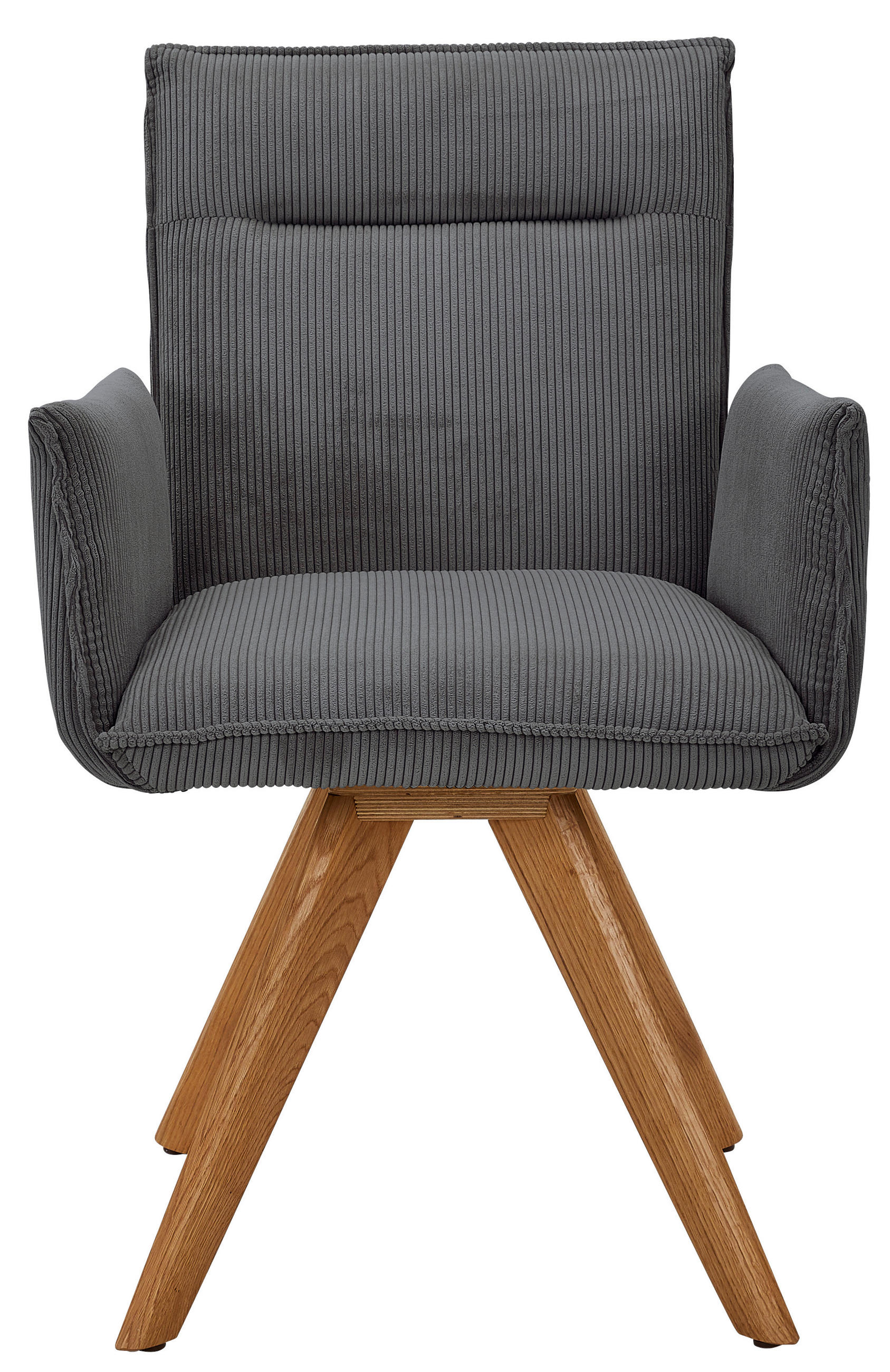 ARMLEHNSTUHL  in Cord  - Wildeiche/Anthrazit, Design, Holz/Textil (59/87/62cm) - Johann Jakob