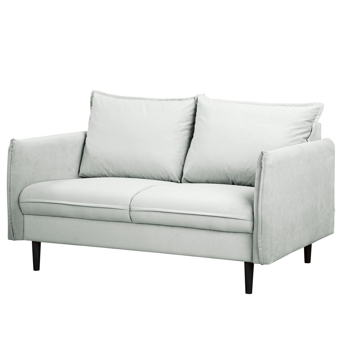 2-SITZER-SOFA JULI in Samt Dunkelblau  - Schwarz/Dunkelblau, Design, Holz/Textil (138/86/100cm) - P & B