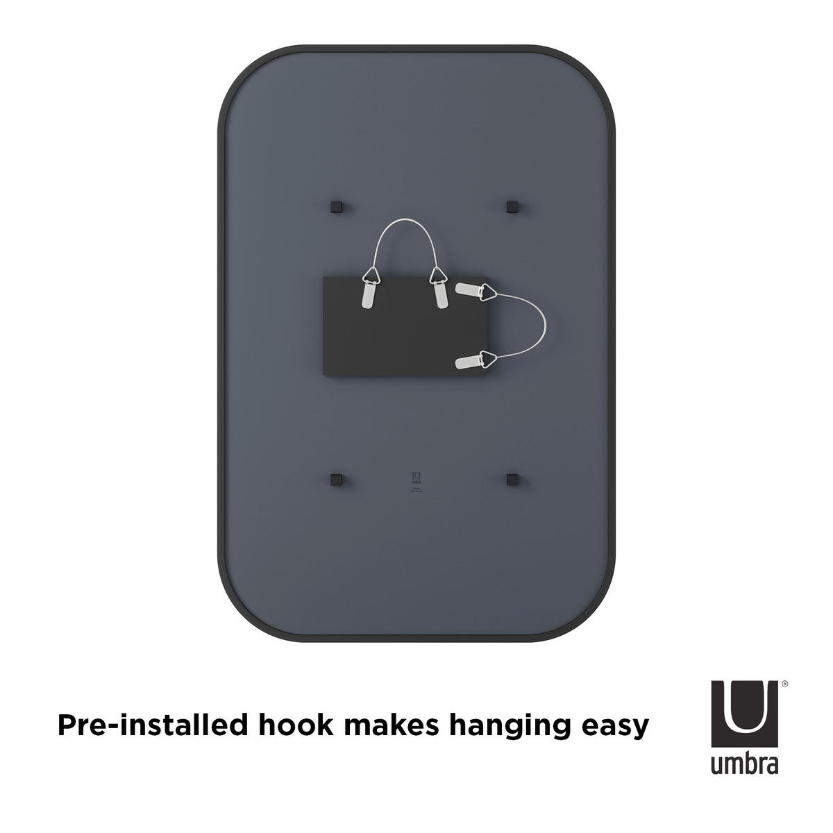 WANDSPIEGEL 92/61/3 cm  - Schwarz, KONVENTIONELL, Glas/Kunststoff (92/61/3cm) - Umbra