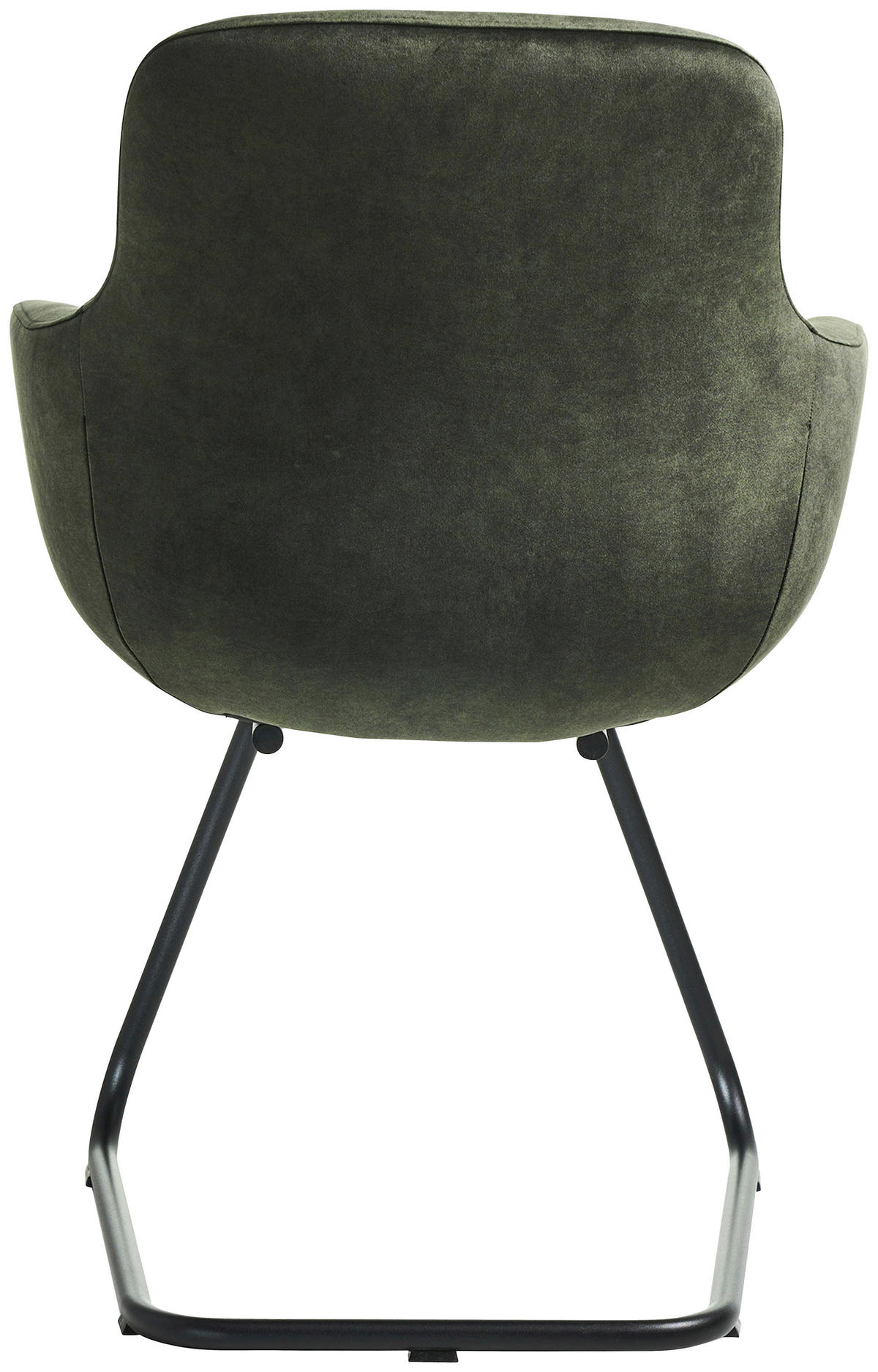 ARMLEHNSTUHL  in Edelstahl Velours  - Waldgrün/Schwarz, Basics, Textil/Metall (62/89/61cm) - Celina Home