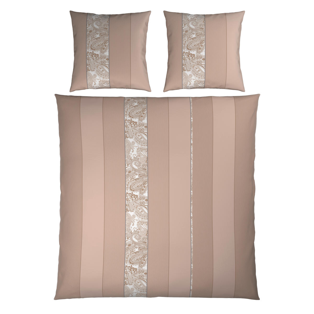 BETTWÄSCHE STRIPES DK Satin 200/200 cm  - Beige, Design, Textil (200/200cm) - Dieter Knoll
