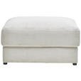 HOCKER in Textil Creme  - Creme/Schwarz, MODERN, Kunststoff/Textil (100/47/80cm) - Carryhome