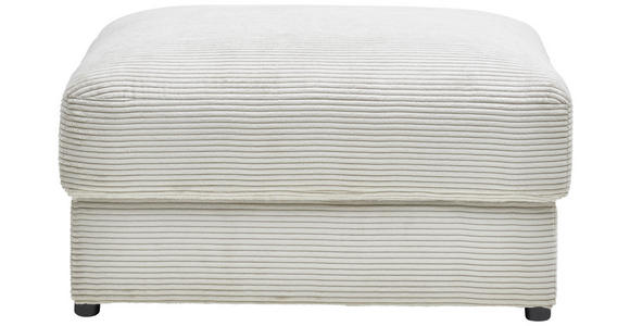 HOCKER Cord Creme - Creme/Schwarz, MODERN, Kunststoff/Textil (100/47/80cm) - Carryhome