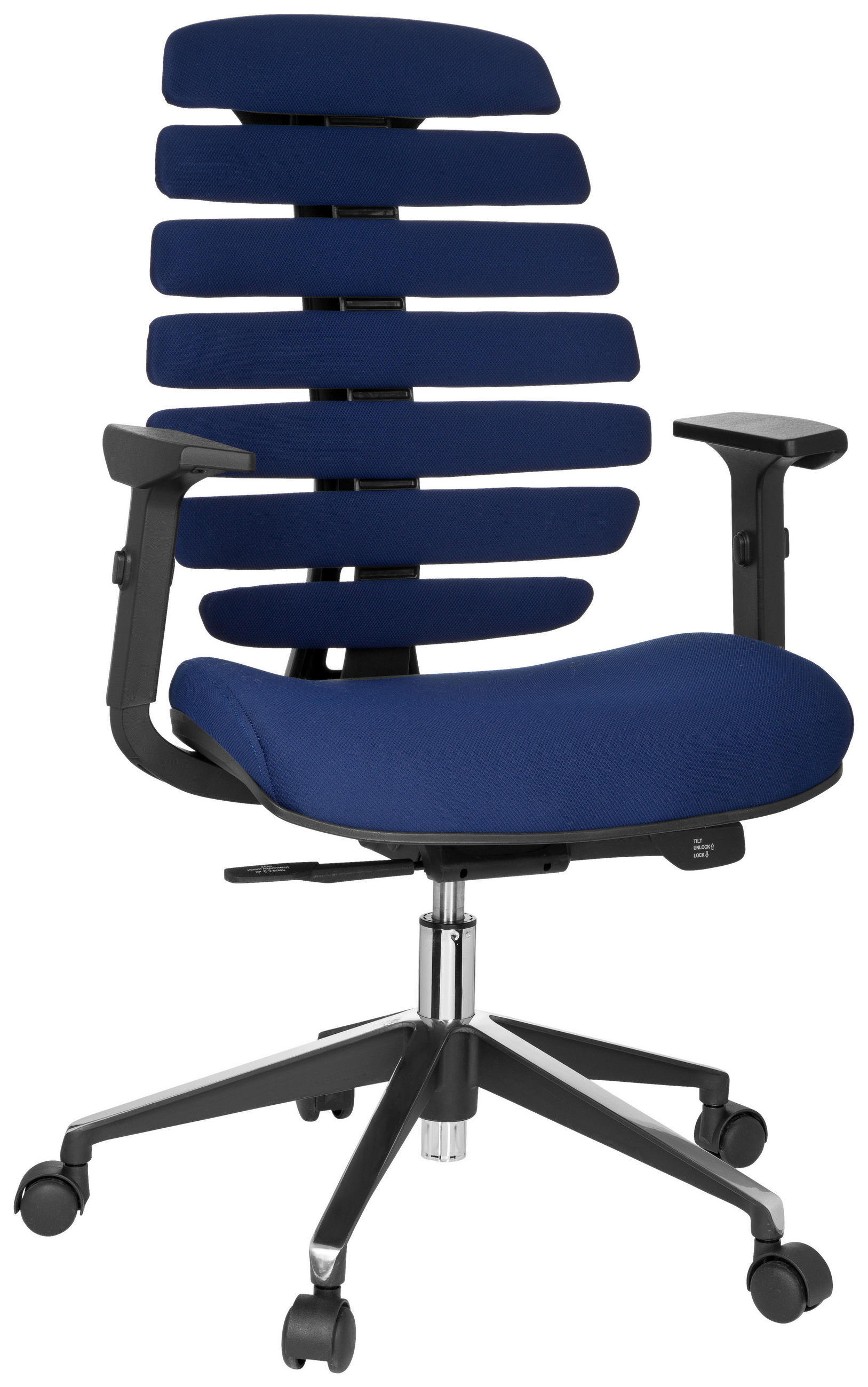 Drehstuhl Ergo Line II Blau/Schwarz