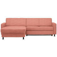 ECKSOFA in Webstoff Koralle  - Koralle/Schwarz, Design, Kunststoff/Textil (165/257cm) - Xora