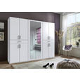 DREHTÜRENSCHRANK  in Weiß  - Schwarz/Weiß, KONVENTIONELL, Glas/Holzwerkstoff (270/208/58cm) - Carryhome